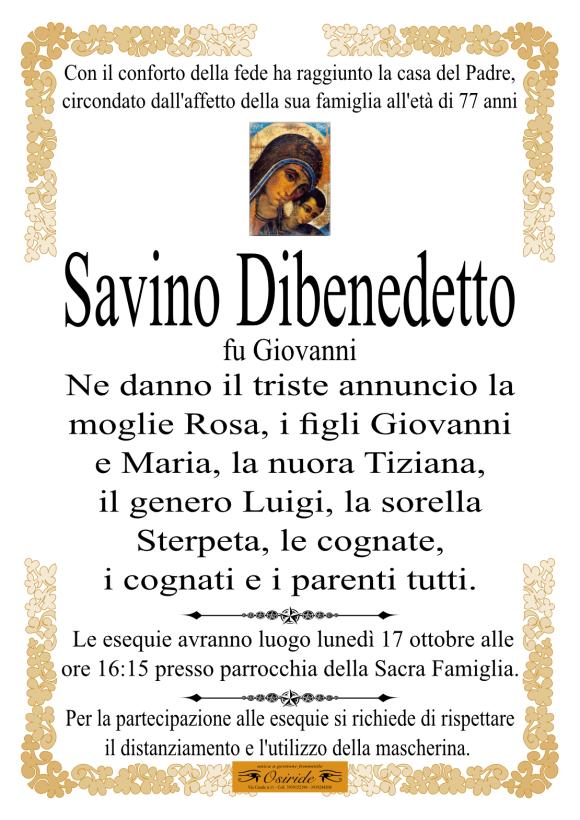 Annuncio Savino Dibenedetto