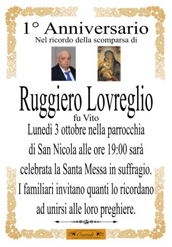 Anniversario Ruggiero Lovreglio