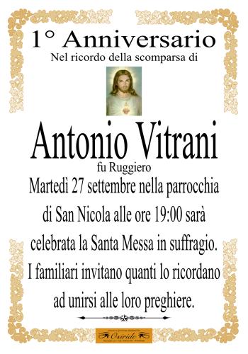 Anniversario Antonio Vitrani