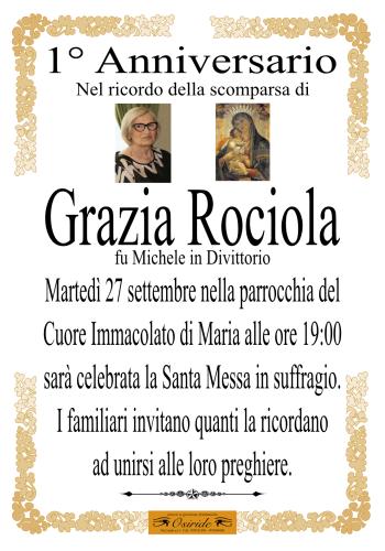 Anniversario Grazia Rociola